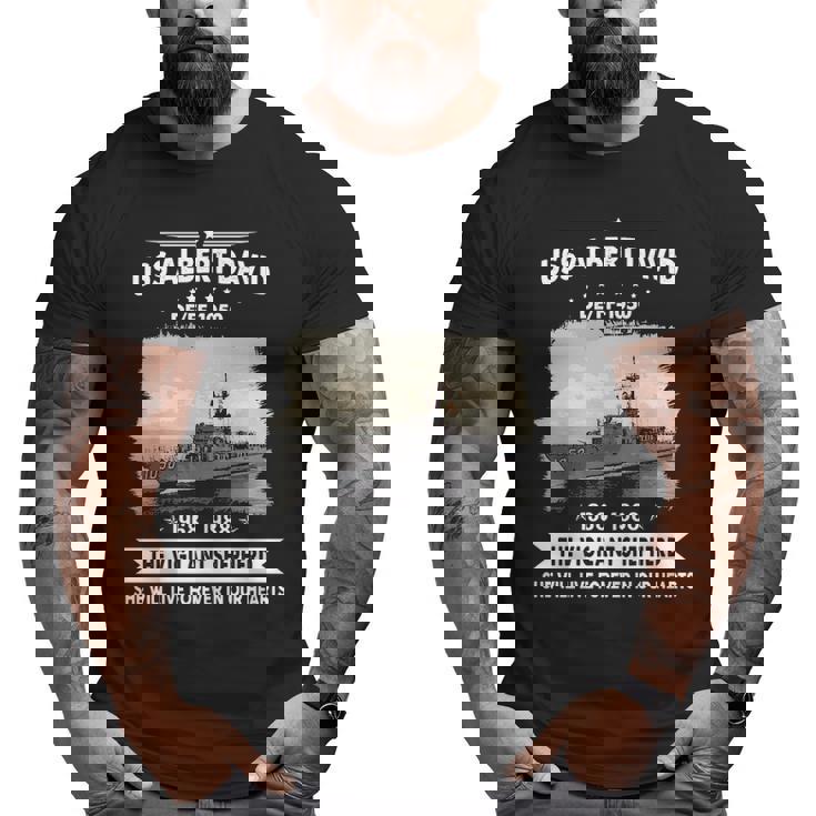 Uss Albert David Ff 1050 De Big and Tall Men T-shirt
