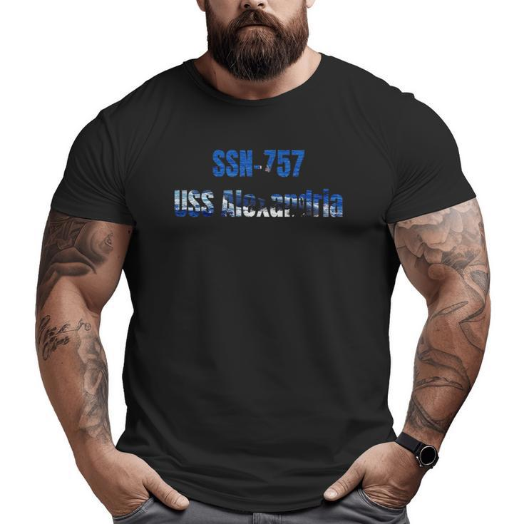Uss Alexandria Ssn-757 Navy Sailor Veteran Big and Tall Men T-shirt