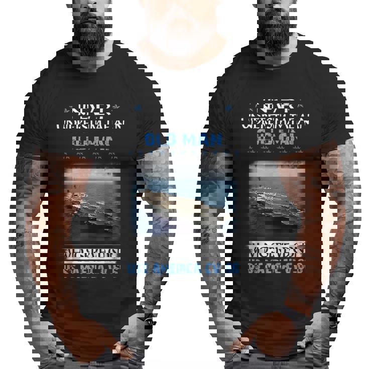 Uss America Cv66 Aircraft Carrier Veterans Day Father Day Big and Tall Men T-shirt