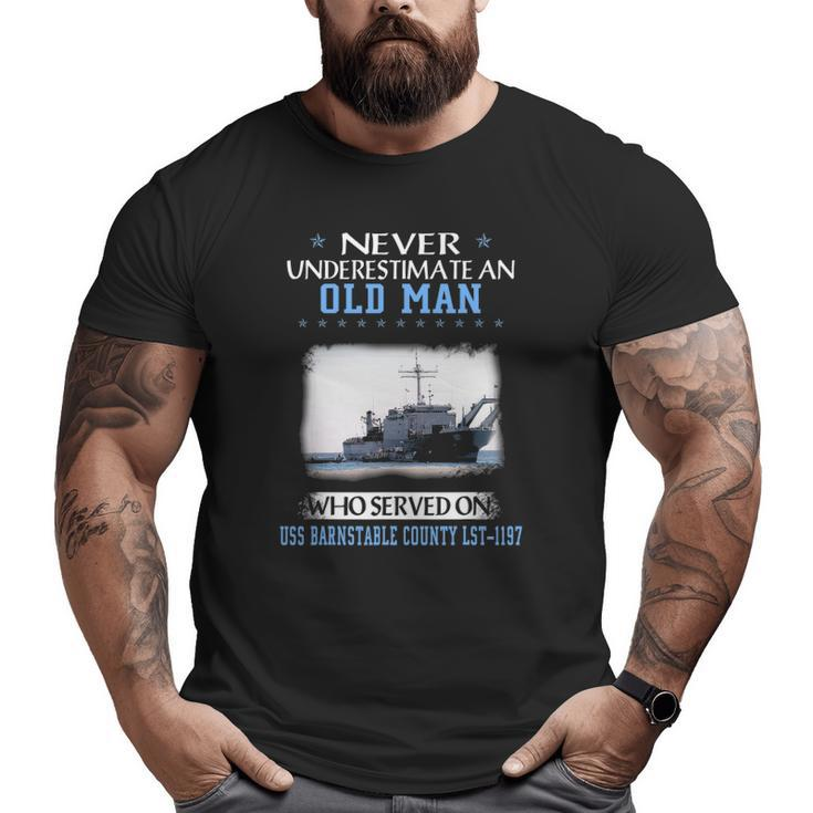 Uss Barnstable County Lst-1197 Veterans Day Father Day Big and Tall Men T-shirt