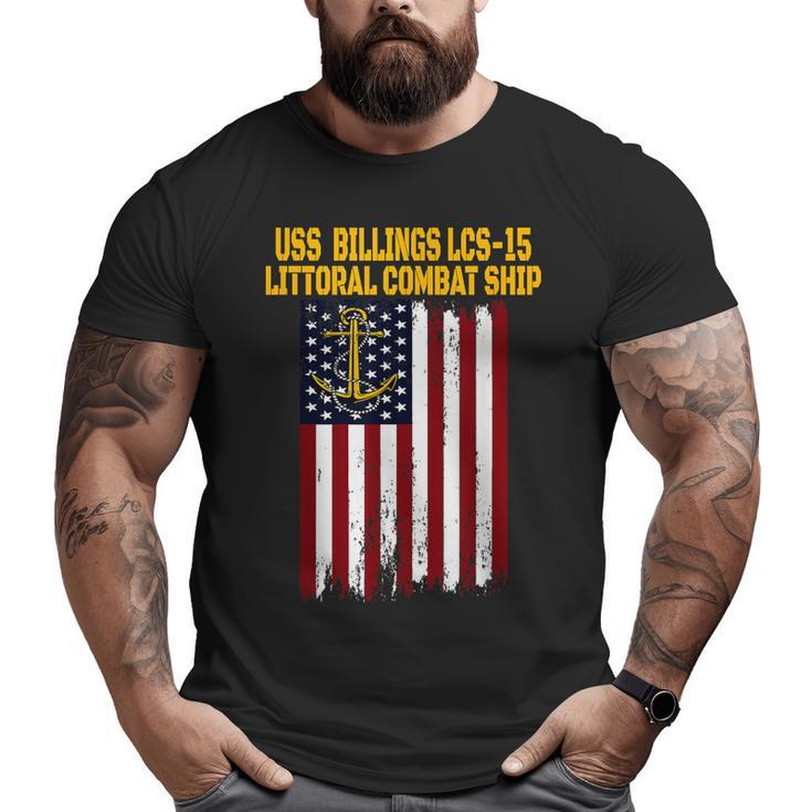 Uss Billings Lcs-15 Littoral Combat Ship Veterans Day Big and Tall Men T-shirt