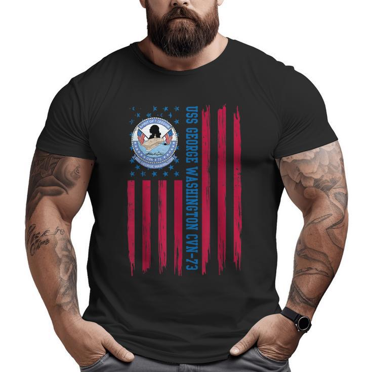 Uss George Washington Cvn 73 Aircraft Carrier Veteran Day Big and Tall Men T-shirt