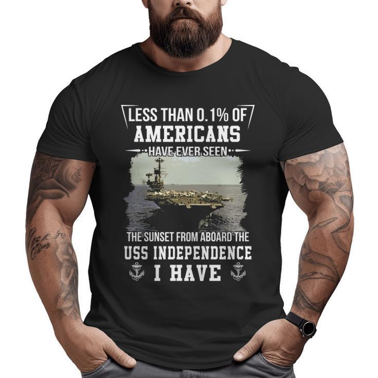 Uss Independence Cv 62 Cva 62 Sunset Big and Tall Men T-shirt