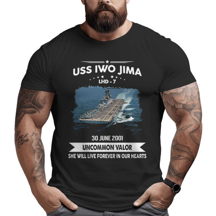 Uss Iwo Jima Lhd Big and Tall Men T-shirt