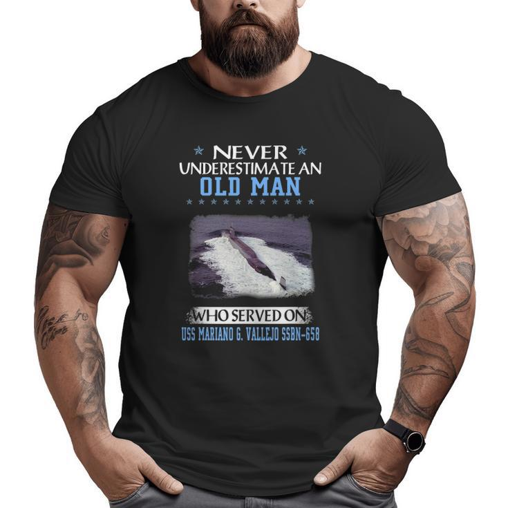Uss Mariano G Vallejo Ssbn-658 Submarine Veteran Father Day Big and Tall Men T-shirt