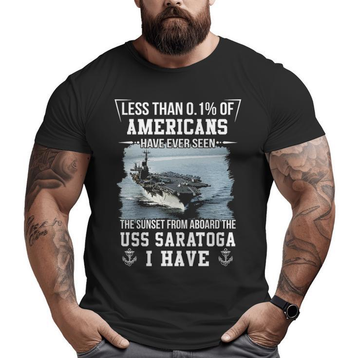 Uss Saratoga Cv 60 Cva 60 Sunset Big and Tall Men T-shirt