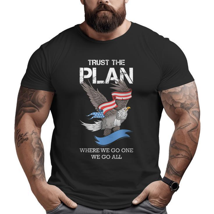 Veteran American Flag Eagle Trust The Plan Military Big and Tall Men T-shirt