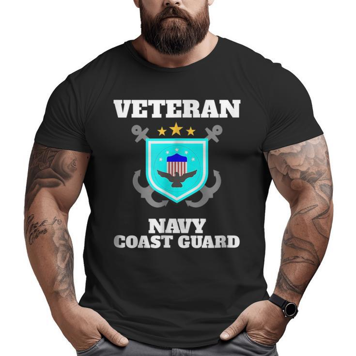 Veteran Navy Coast Guard Veteran  Big and Tall Men T-shirt