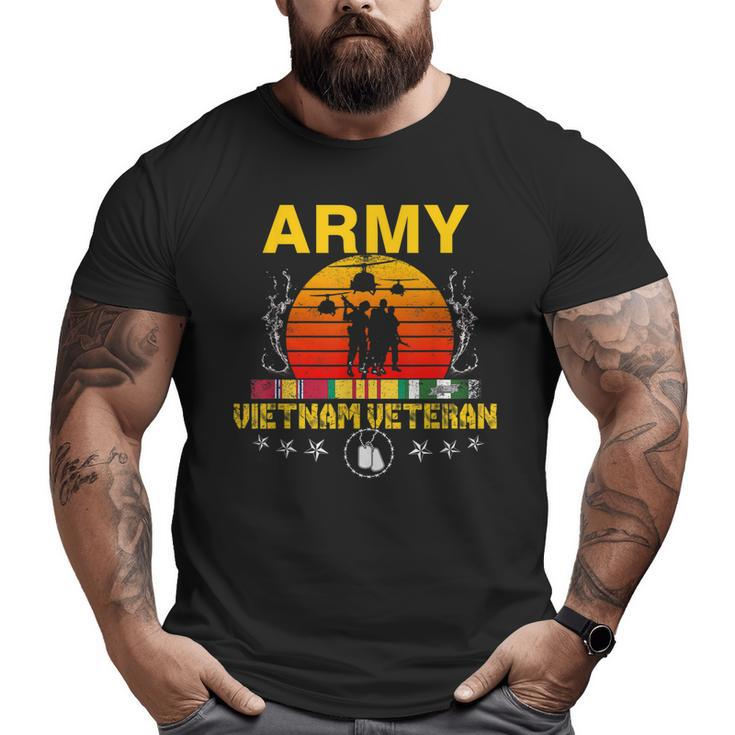 Vietnam Veteran Army Proud Vietnam Veteran's  Big and Tall Men T-shirt
