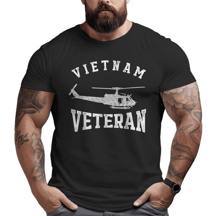 Vietnam Veteran Veterans Military Helicopter Pilot Big and Tall Men T-shirt