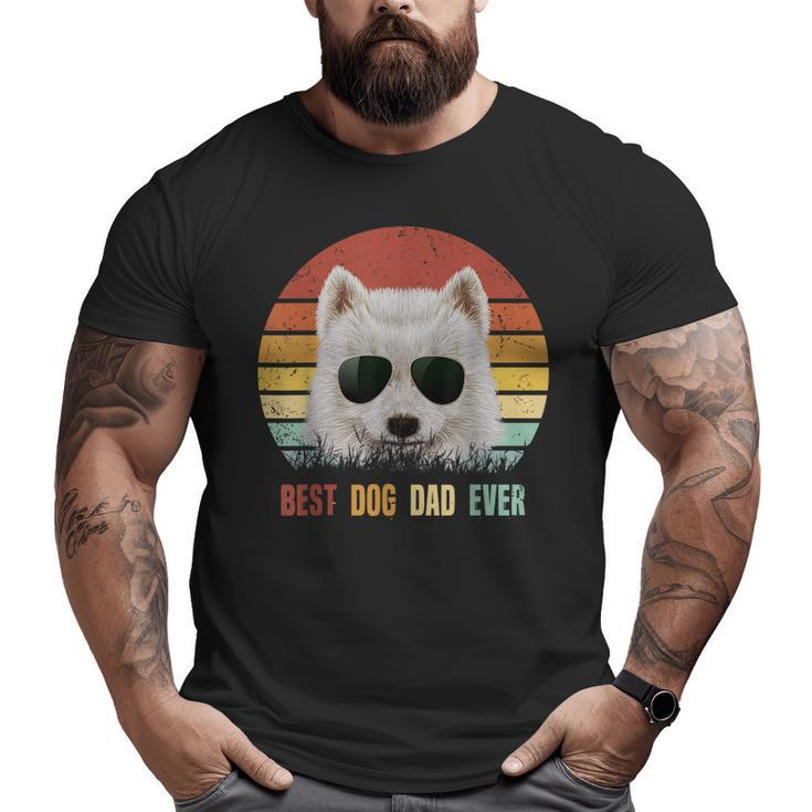 Vintage Best Dog Dad Ever Samoyed Fathers Day  Big and Tall Men T-shirt