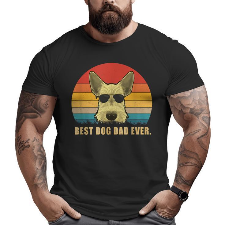 Vintage Best Dog Dad Ever T Scottish Terrier Big and Tall Men T-shirt