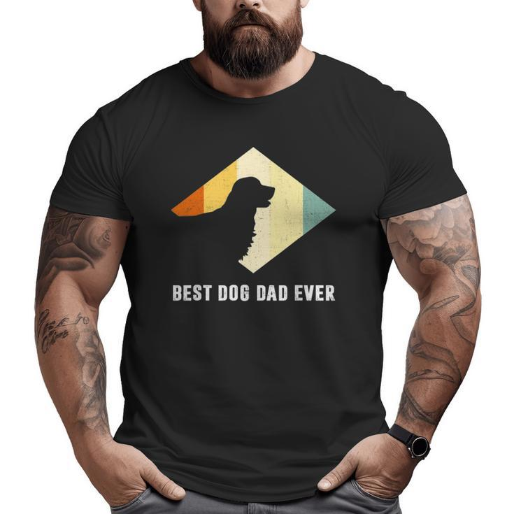 Vintage Best Golden Retriever Dog Dad Ever Father's Day Big and Tall Men T-shirt