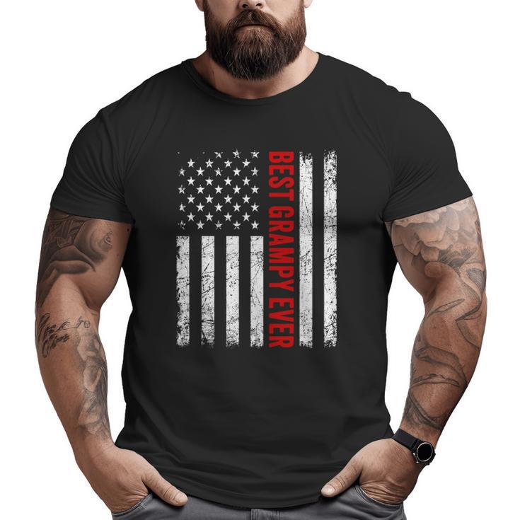 Vintage Best Grampy Ever American Flag Father's Day Big and Tall Men T-shirt