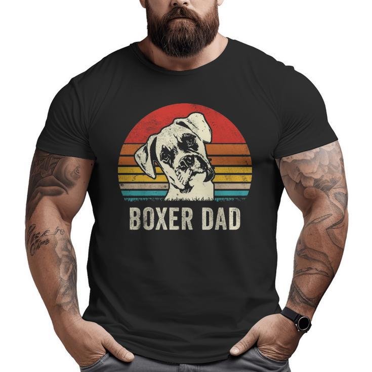 Vintage Boxer Dad Ever Daddy Dog Dad Father Big and Tall Men T-shirt