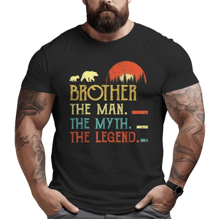 Vintage Brother Man Myth Legend Daddy Grandpa Big and Tall Men T-shirt