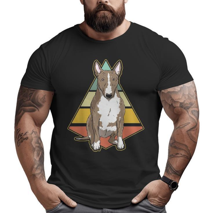 Vintage Bull Terrier Dog Retro Bull Terrier Lover Big and Tall Men T-shirt