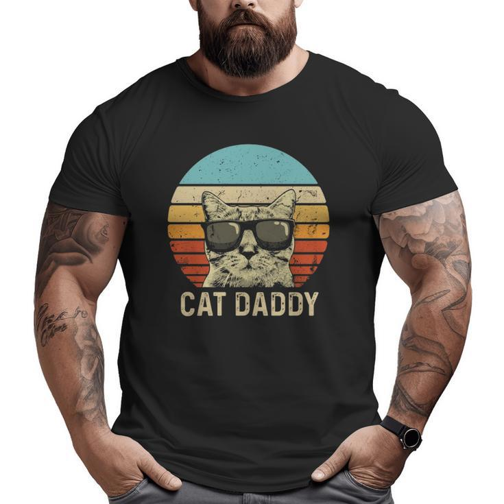 Vintage Cat Daddy  Cat Lover Cat Dad Fathers Big and Tall Men T-shirt