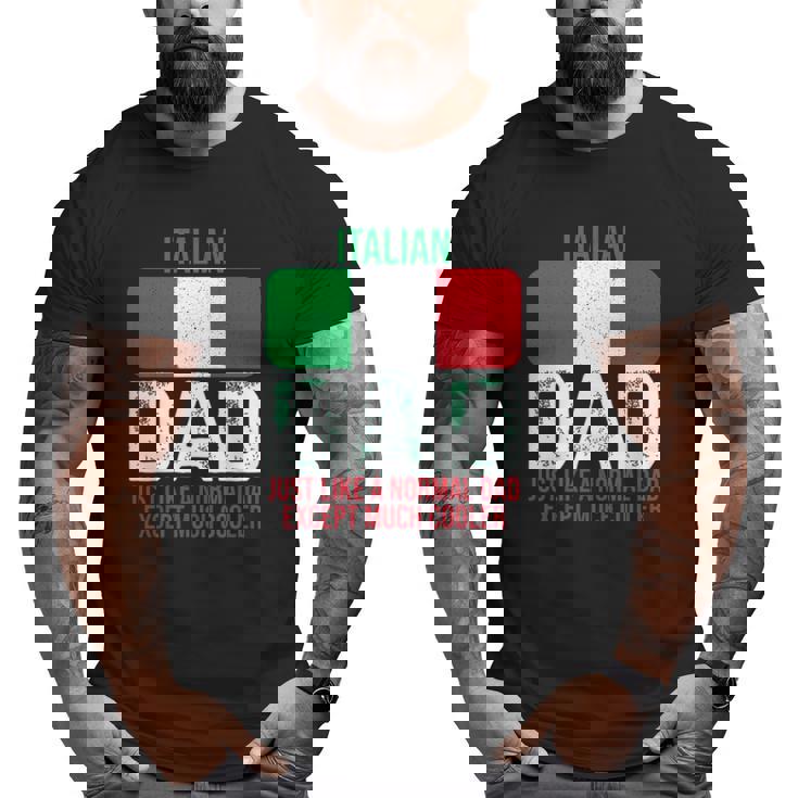 Vintage Italian Dad Italy Flag For Father's Day Big and Tall Men T-shirt