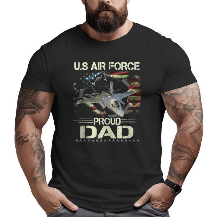 Vintage Proud Dad Us Air Force Flag Usaf Tank Top Big and Tall Men T-shirt