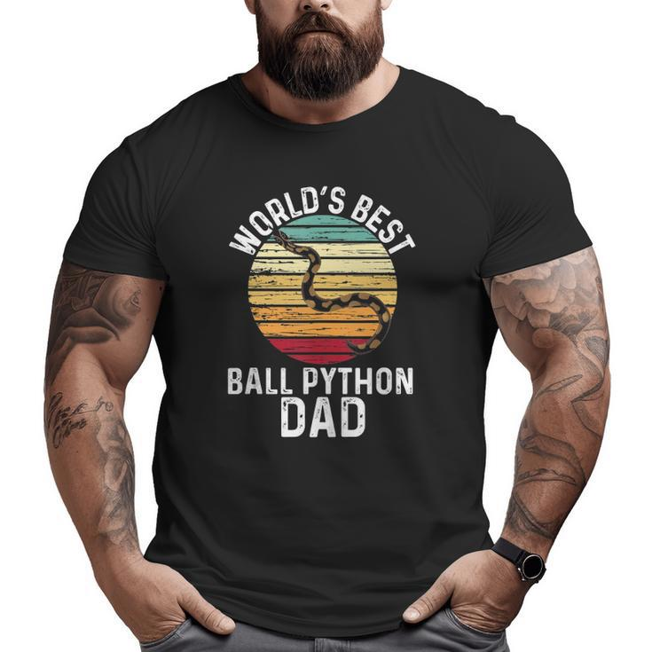 Vintage World's Best Ball Python Dad Pet Snake Big and Tall Men T-shirt