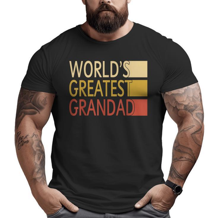 Vintage World's Greatest Grandad Dad Grandpa Fathers Day Grandpa  Big and Tall Men T-shirt