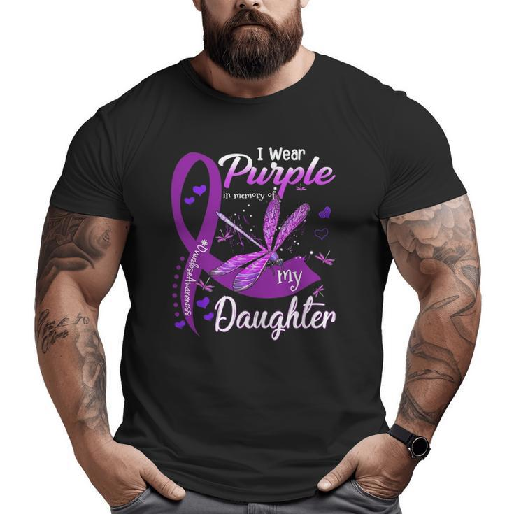 I Wear Purple In Memory For My Daughter Overdose Awareness Big and Tall Men T-shirt