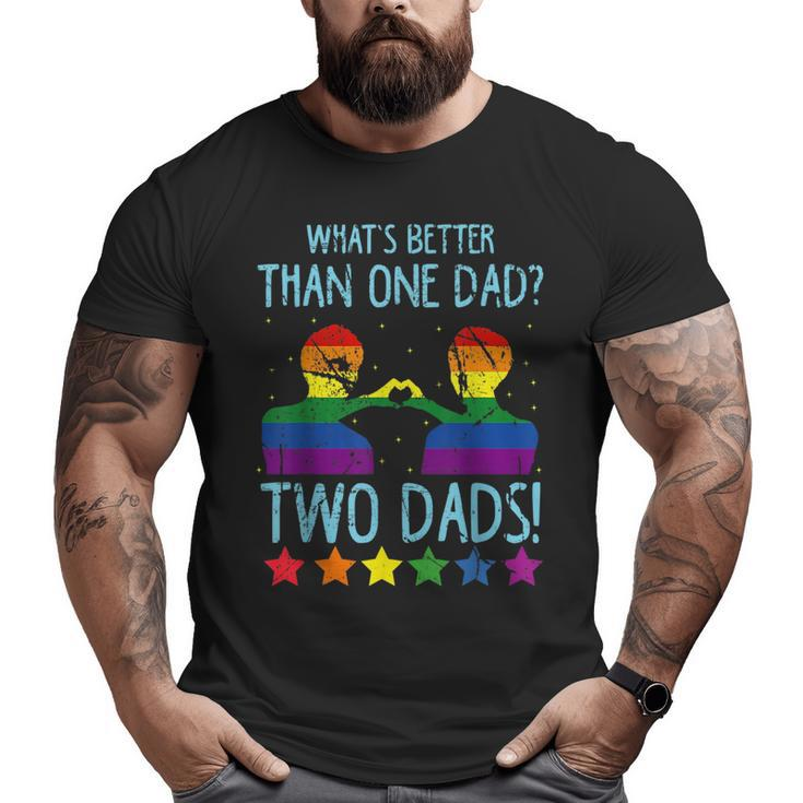What's Better Than One Dad Two Dads Big and Tall Men T-shirt