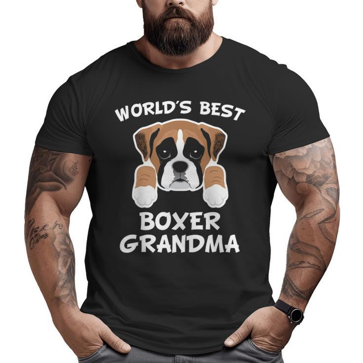 World's Best Boxer Grandma Dog Granddog Big and Tall Men T-shirt