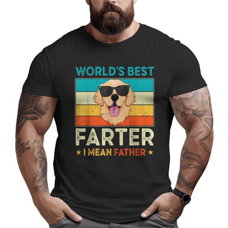 Worlds Best Farter I Mean Father Best Dad Ever Cool Dog Mens Big and Tall Men T-shirt