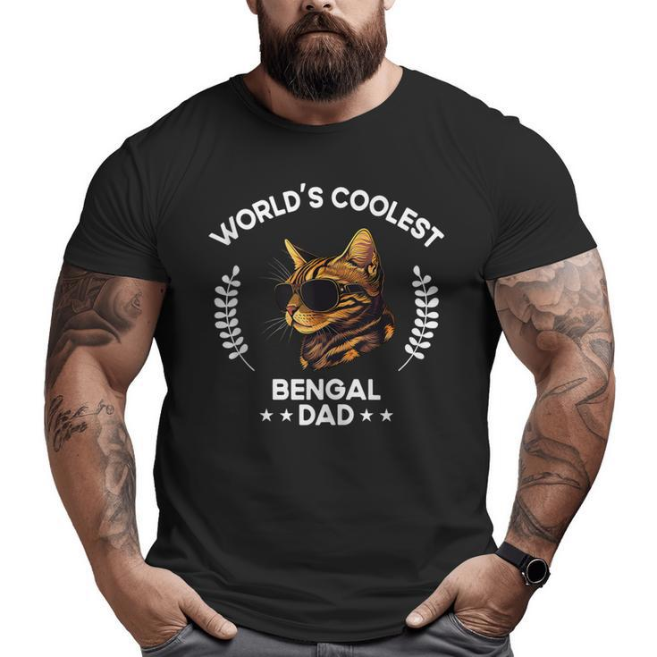 World's Coolest Dog Dad Papa Men Bengal Cat Big and Tall Men T-shirt