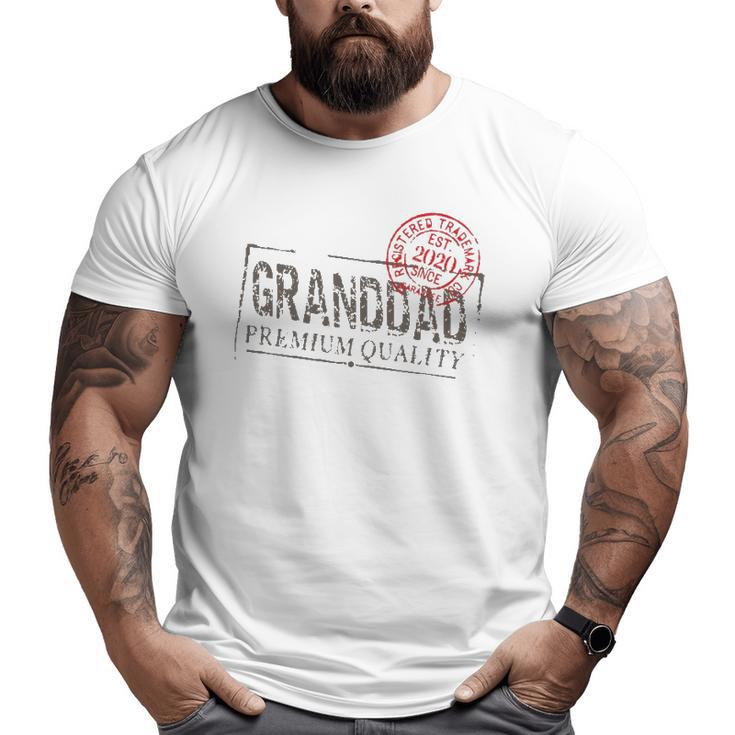 Graphic 365 Granddad Grandpa Vintage Est 2020 Men Big and Tall Men T-shirt