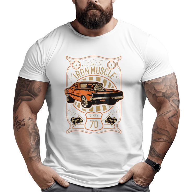 American Muscle Cars Iron Muscle Big and Tall Men T-shirt