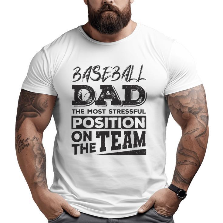 Baseball Dad Men Baseball Lover Big and Tall Men T-shirt