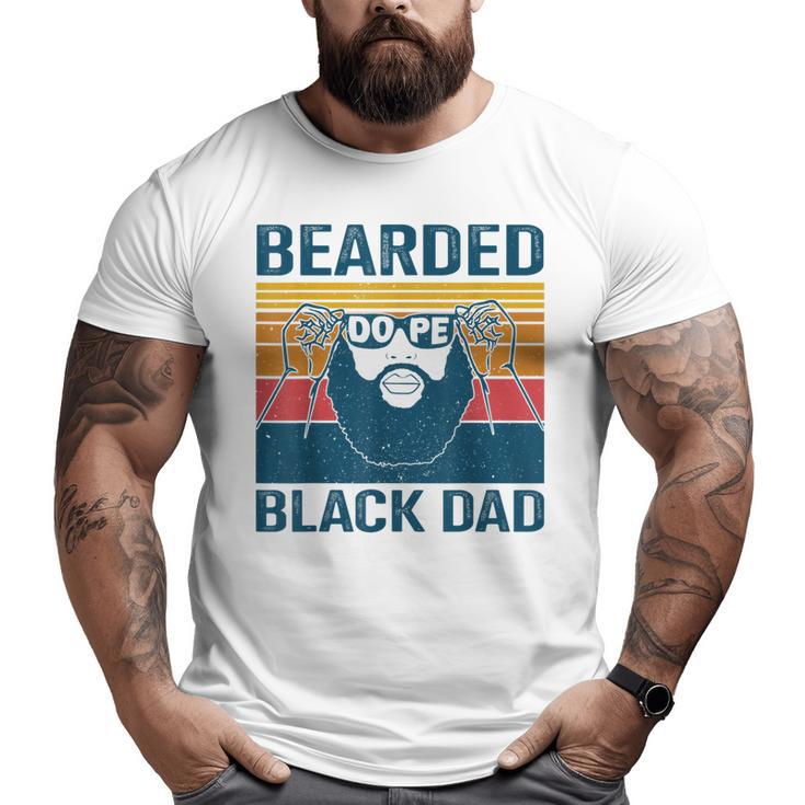 Bearded Dope Dad Vintage African American Father's Day Big and Tall Men T-shirt