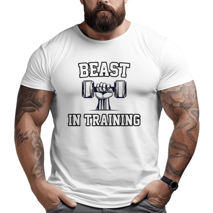 Beast In Training Son Bodybuilder Workout Dad Matching Big and Tall Men T-shirt