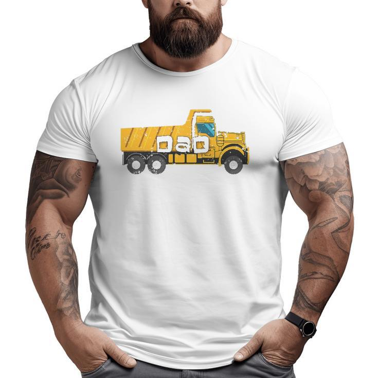 Best Dad Yellow Construction Trucks Big and Tall Men T-shirt