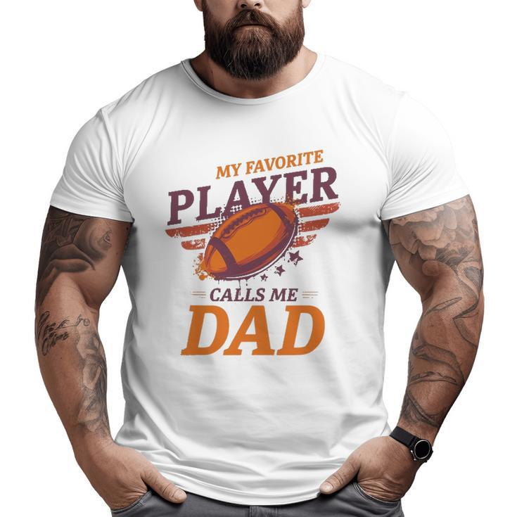 Cheer Dad And Husband Football Favorite Child Big and Tall Men T-shirt