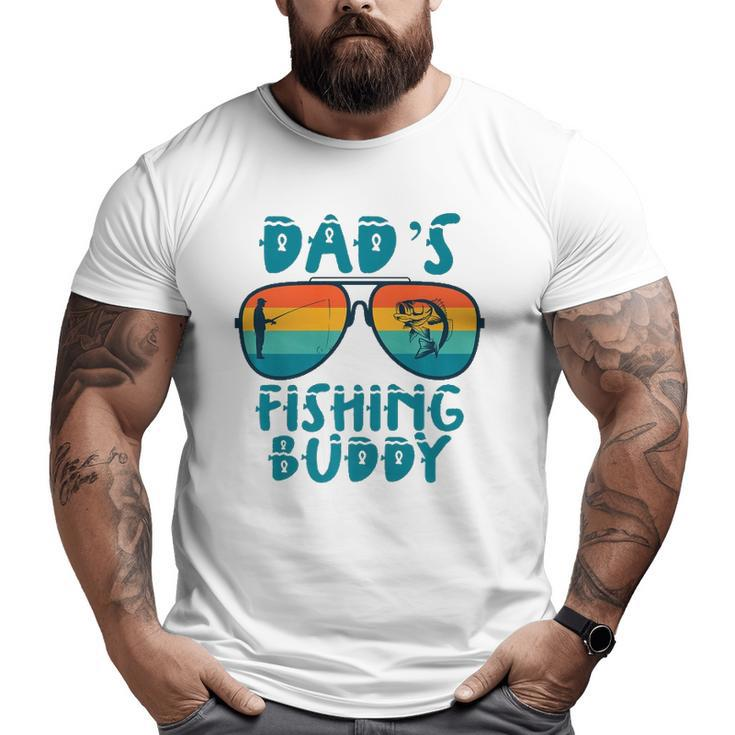 Dad's Fishing Buddy Cute Fish Sunglasses Youth Kids Big and Tall Men T-shirt