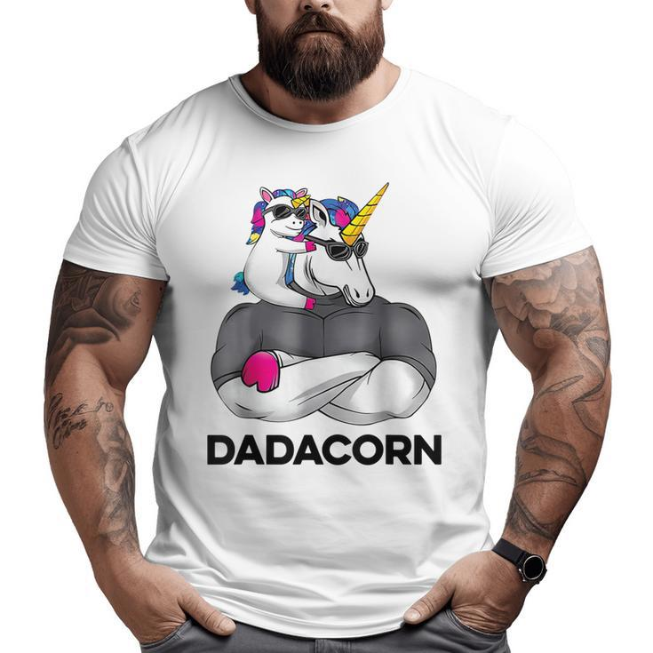 Fathers Day Unicorn Dad  Dadacorn Men Big and Tall Men T-shirt