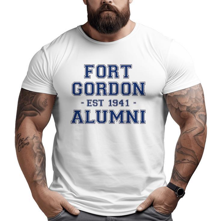 Fort Gordon Alumni College Themed Fort Gordon Army Veteran Big and Tall Men T-shirt