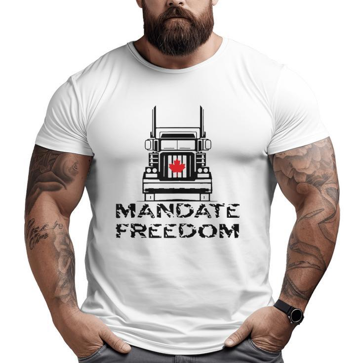 Freedom Convoy 2022 Mandate Freedom Trucker Tank Top Big and Tall Men T-shirt