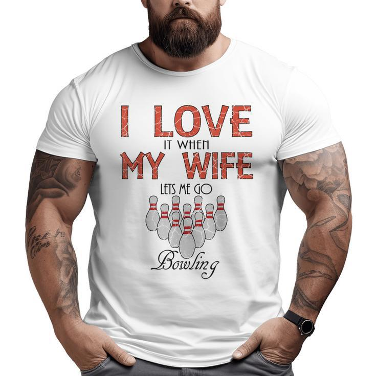Bowling  For Husband Father Bowler Big and Tall Men T-shirt