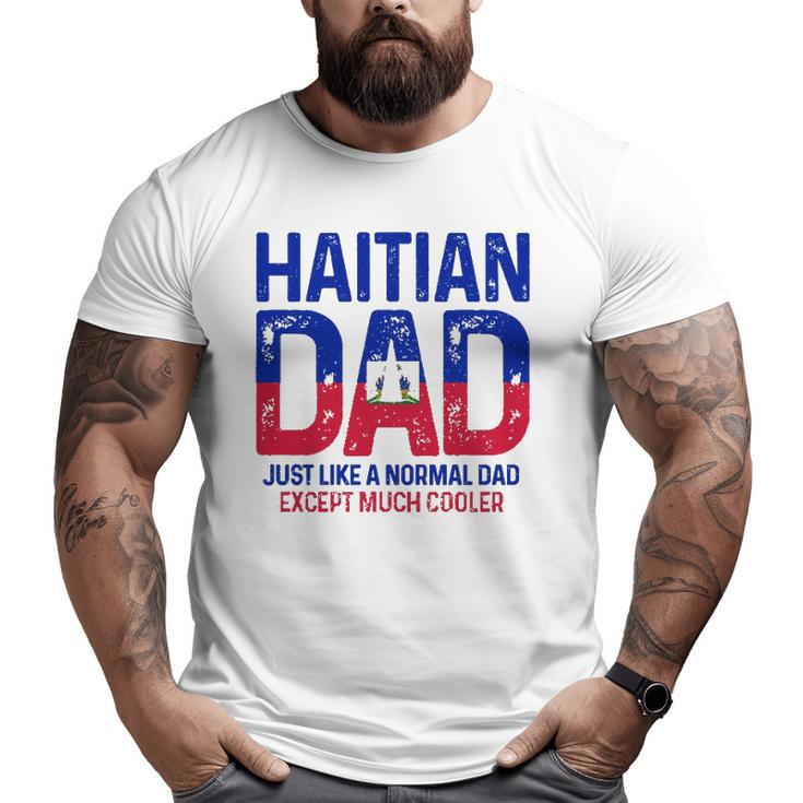 Haitian Dad Like A Normal Dad Except Much Cooler Haiti Pride Big and Tall Men T-shirt
