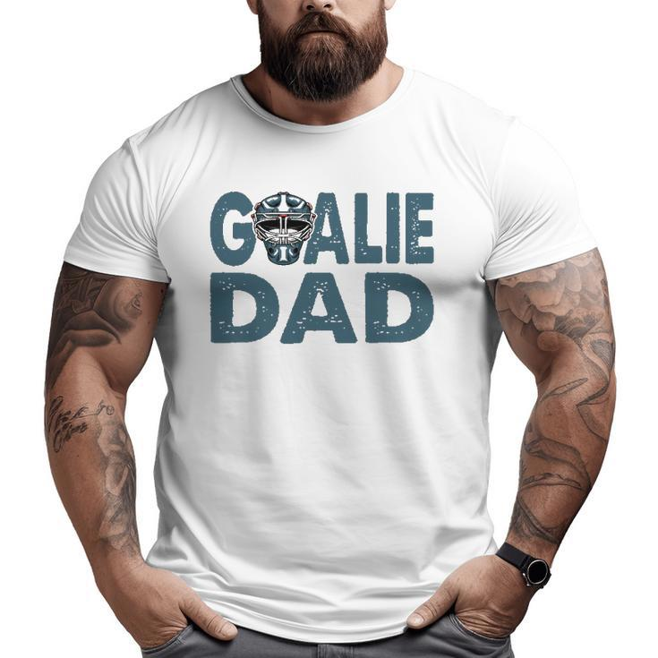 Ice Hockey Helmet Goalie Dad Hockey Player Big and Tall Men T-shirt