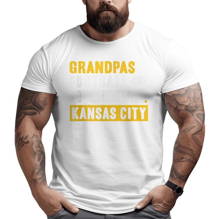 Kc Grandpa Touchdown Football Kansas City For Dads Day Big and Tall Men T-shirt