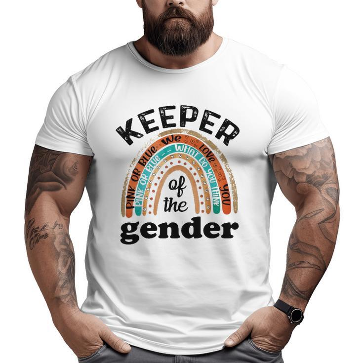 Keeper Of The Gender Rainbow Gender Reveal Baby Shower Big and Tall Men T-shirt