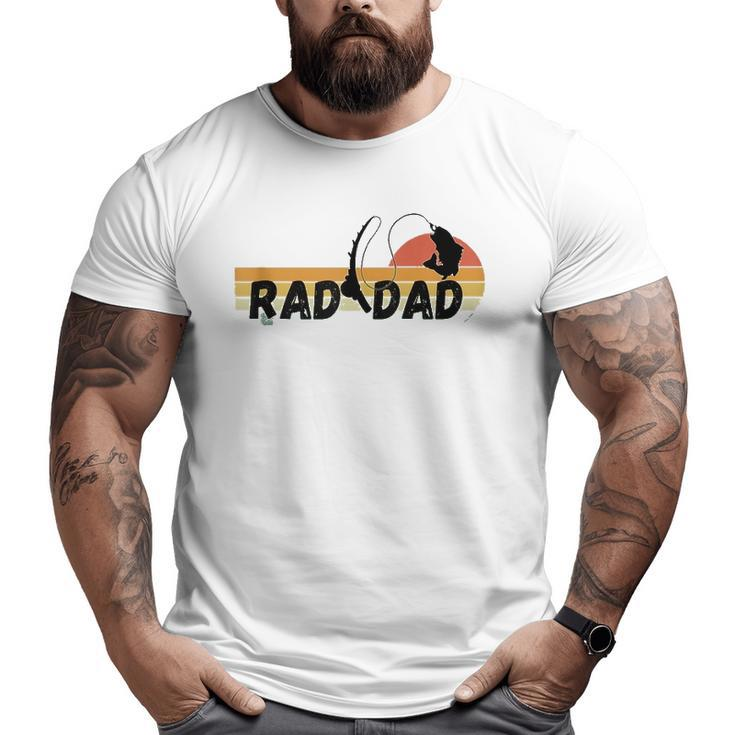 Mens Cool Retro Fishing Rad Dad Father's Day Big and Tall Men T-shirt