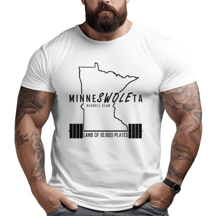 Minneswoleta Barbell Minnesota Gymer Big and Tall Men T-shirt