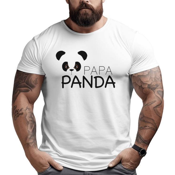 Papa Panda Panda Lover Proud Daddy Big and Tall Men T-shirt
